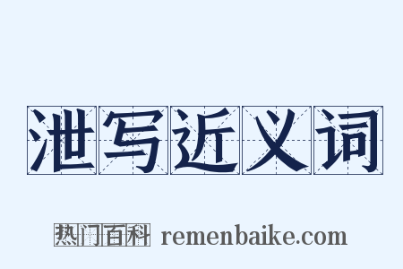 泄写近义词是什么意思的图片
